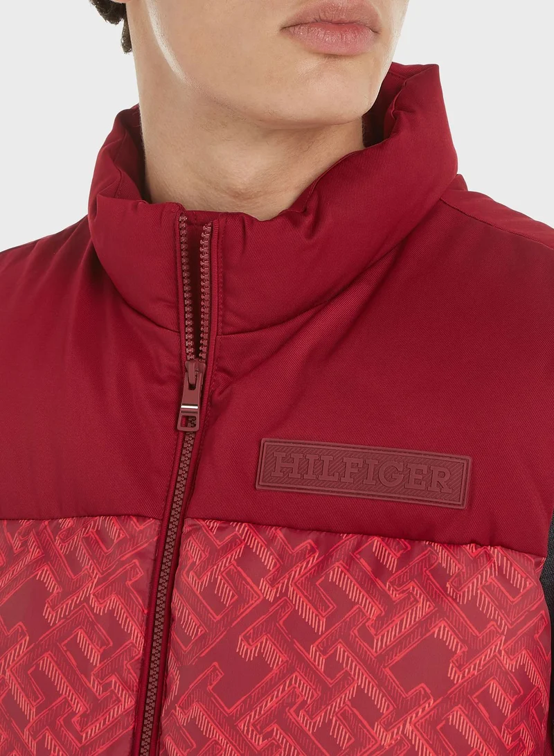 TOMMY HILFIGER Logo Zip Through Vest Jacket