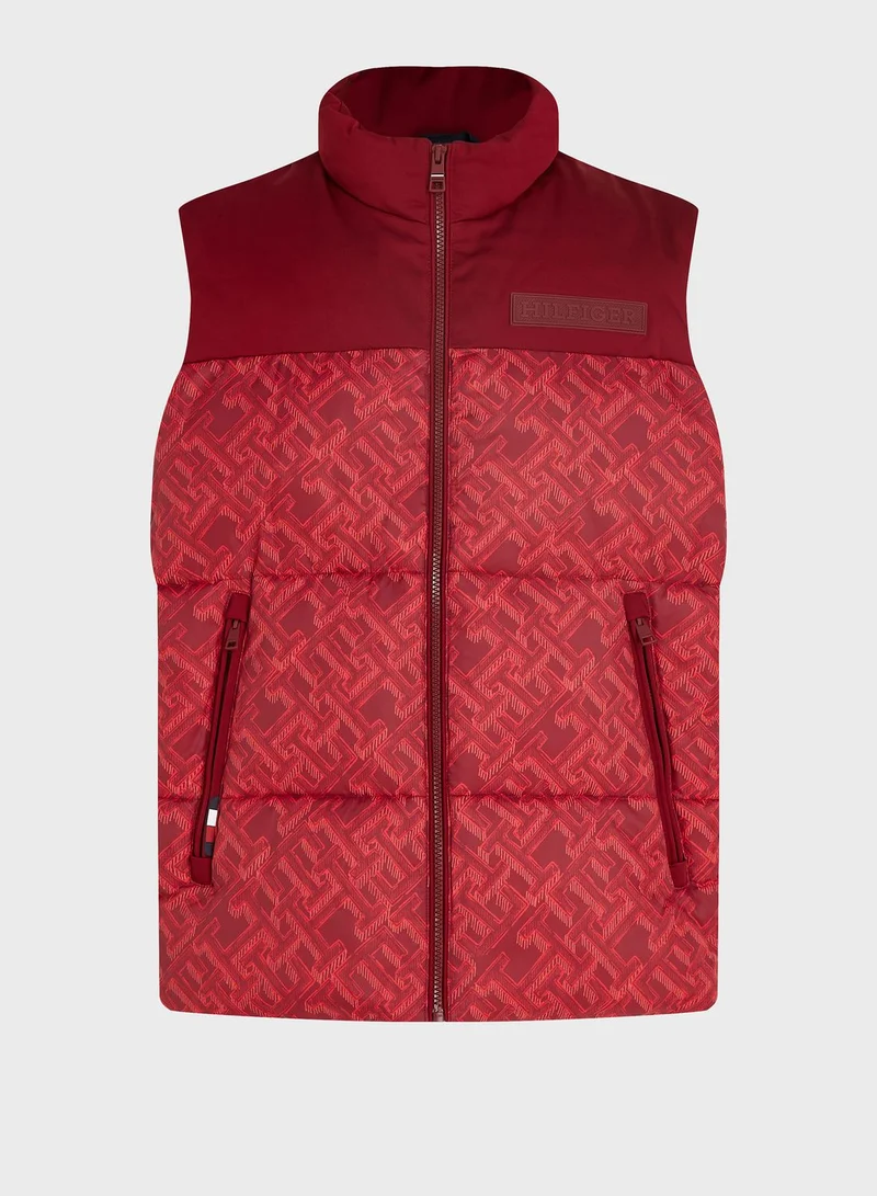TOMMY HILFIGER Logo Zip Through Vest Jacket