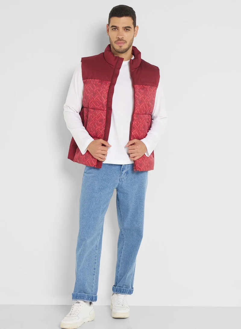 TOMMY HILFIGER Logo Zip Through Vest Jacket