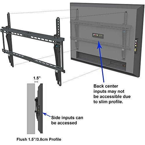 Cheetah APTMLB Tilt TV Wall Mount for 37-80" TVs, Newer Displays up to 100", 165lbs and VESA 800, Low 1.3" Profile, Fits 32" Studs, Universal LCD LED Curved or Flat Screen Tilting Mounting Bracket - Image 4