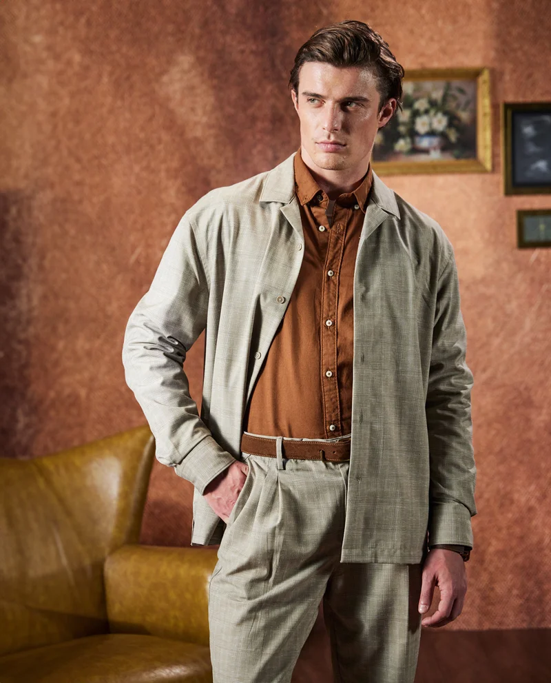 Rare Rabbit Rare Rabbit Men's Auxfo Brown Cotton Fabric Full Sleeves Solid Shirt