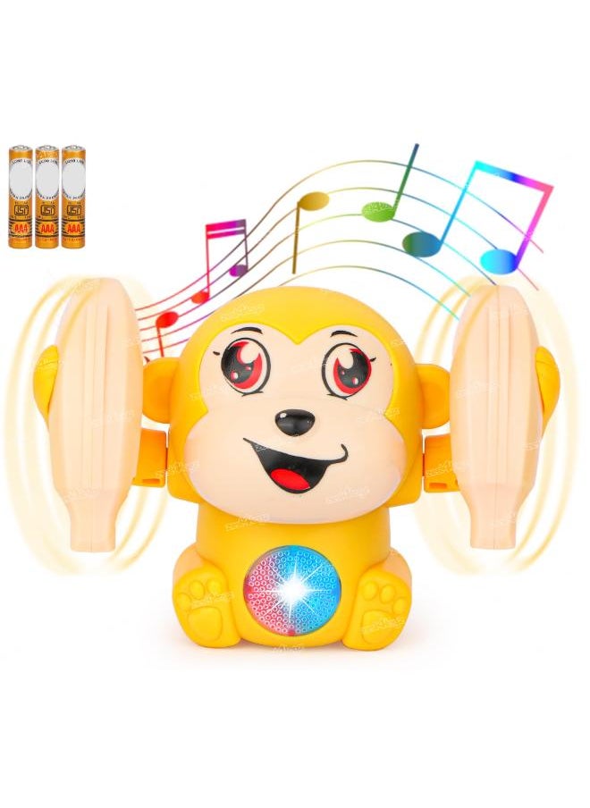 Generic - Zest 4 Toyz Tumbling Rolling Monkey Doll Toy with Voice Control, Sensor Light, Music, Rotating Arm, Sound, Battery Included - (Pack of 1) Random Color Dispatch - Image 1