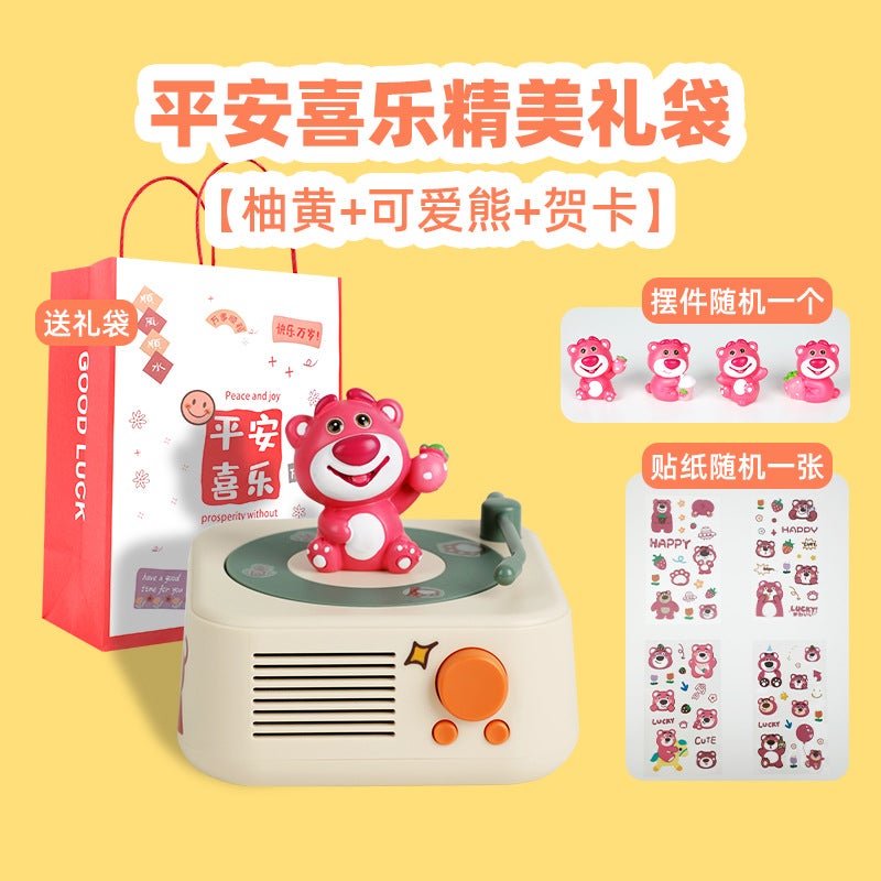 Bluetooth Speaker Custom Logo Mini Portable Wireless Small Audio Home Ornaments Desktop Retro Small Bluetooth Audio Moon White - Image 3