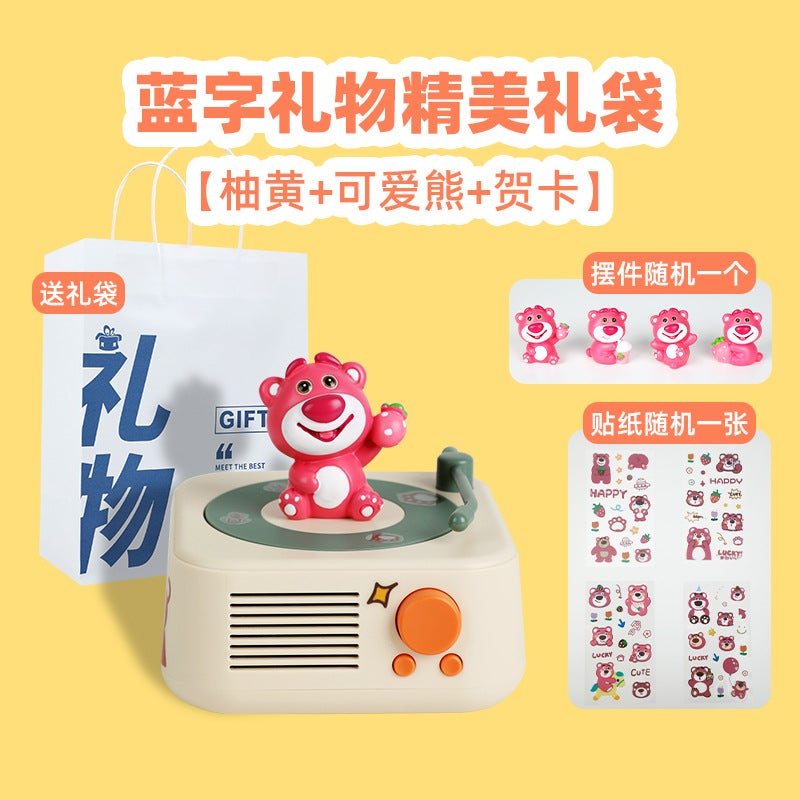 Bluetooth Speaker Custom Logo Mini Portable Wireless Small Audio Home Ornaments Desktop Retro Small Bluetooth Audio Moon White - Image 5