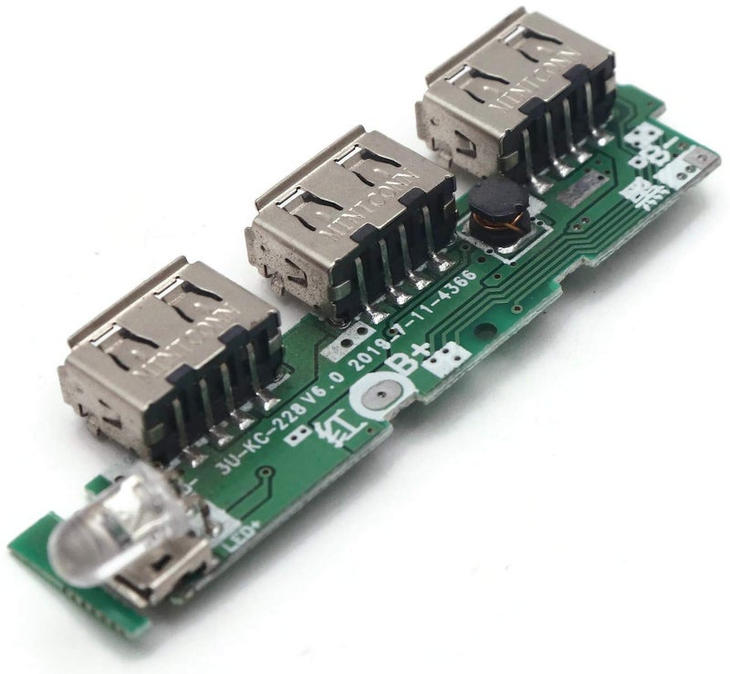Electronicspices Electronic Spices3 USB 5V 1A Mobile Power Bank Charger Controller Module Step Up Boost Power Module Lithium Battery Charging Board LED - Image 2