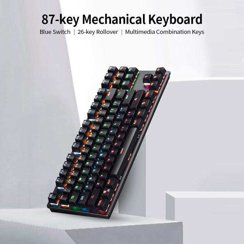 Pink Mechanical Keyboard: 26-Key Rollover Double Shot Keycaps - 9 Backlit Modes Blue Switches for Gaming And Typing Enthusiasts - Image 4
