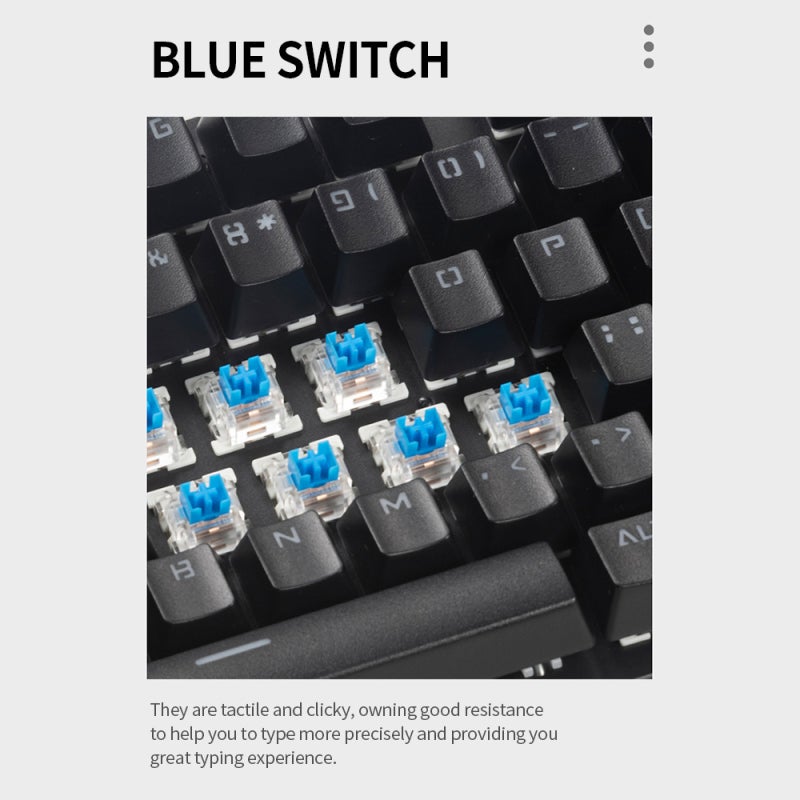Pink Mechanical Keyboard: 26-Key Rollover Double Shot Keycaps - 9 Backlit Modes Blue Switches for Gaming And Typing Enthusiasts - Image 5