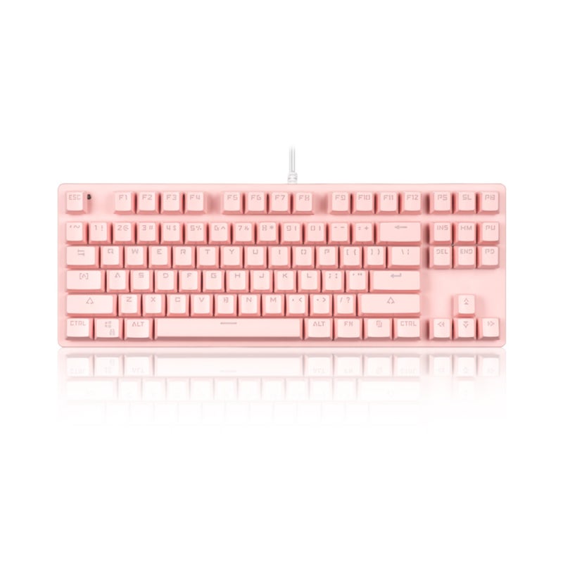 Pink Mechanical Keyboard: 26-Key Rollover Double Shot Keycaps - 9 Backlit Modes Blue Switches for Gaming And Typing Enthusiasts - Image 2