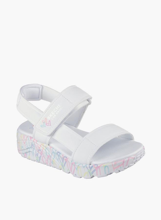 SKECHERS صنادل بنات أونو لايت مع إغلاق هوك وحلقة - Image 1