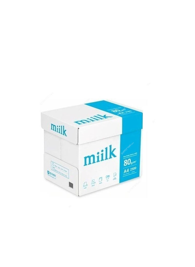 Milk Miilk A4 Copy Paper – 80 GSM – 2500 Sheets (1 Carton)
