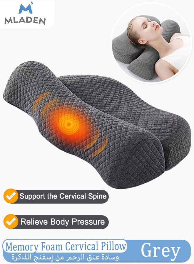 MLADEN Cervical Pillow for Shoulder and Neck Pain Relief, Memory Foam Neck Pillow, Ergonomic Orthopedic Neck Support Pillow, Sleeping Pillow - Image 1
