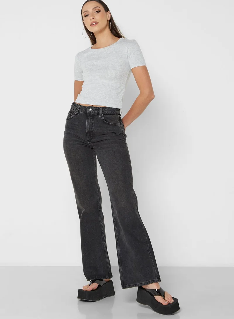 TOPSHOP High Waist Straight Jeans