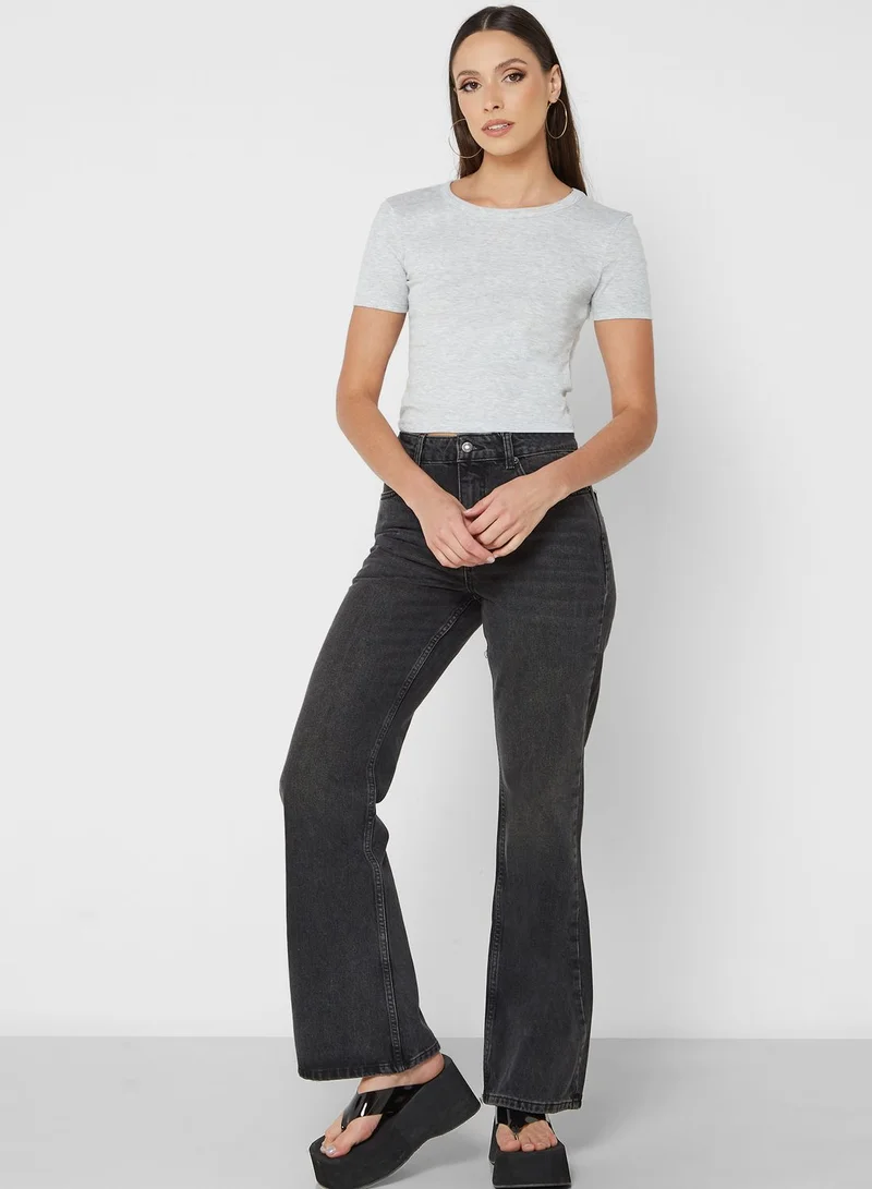 TOPSHOP High Waist Straight Jeans
