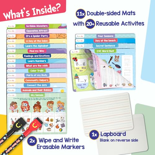 Funcils Learn to Write for Kids Educational Toys Games Preschool Kindergarten Learning Activities Writing Practice Book Birthday Gifts for Girls and Boys for Ages 3 4 5 6 Year Old - Image 5