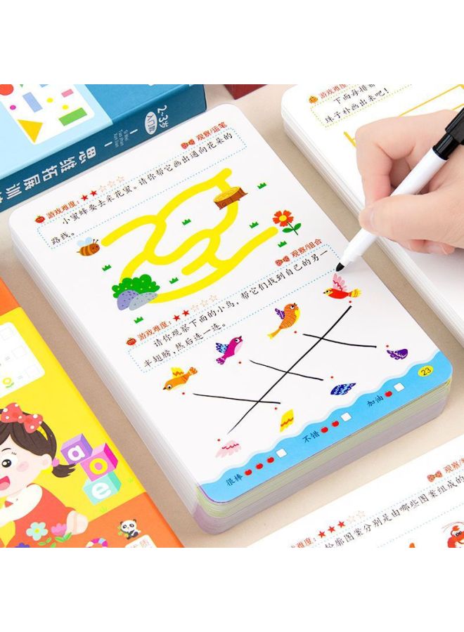 Children Find Different Whole Brain Thinking Games, Concentrate Training, Repeatedly Write Left And Right Brain To Develop Educational Children's Toys-Color:Mind Outward Bound Game Card (5-6 Years Old) - Image 3