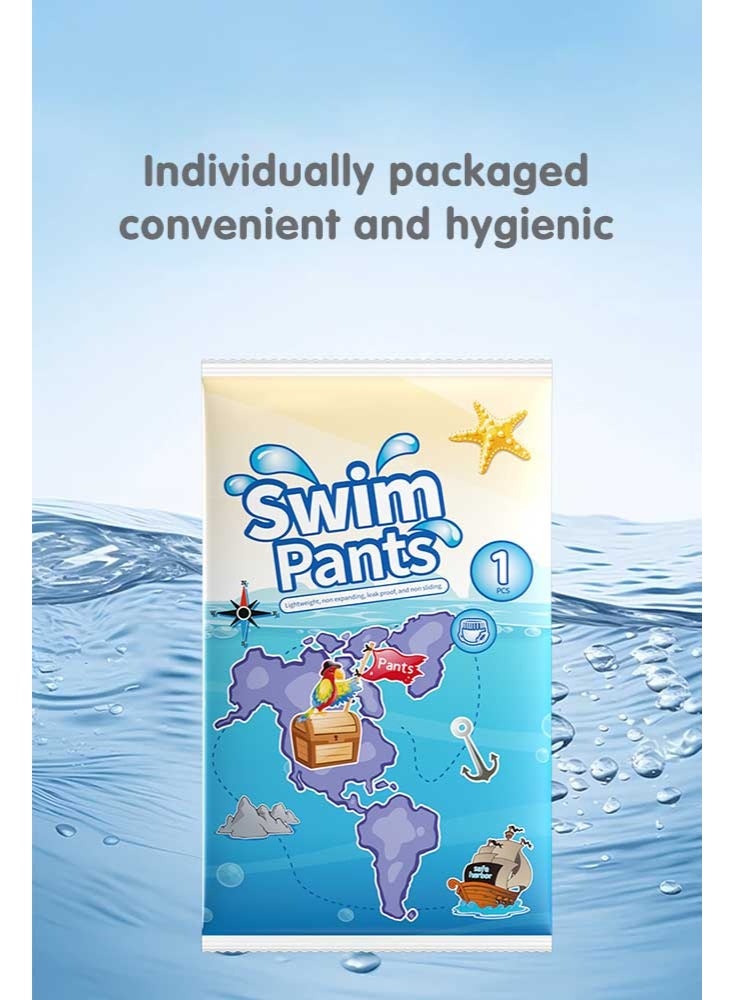 Sharpdo 5 Pack Disposable Swim Diapers, Baby Swim Diapers, Individually Packaged Baby Diapers, Baby Leak-Proof Swimming Set for Boys and Girls - Image 4