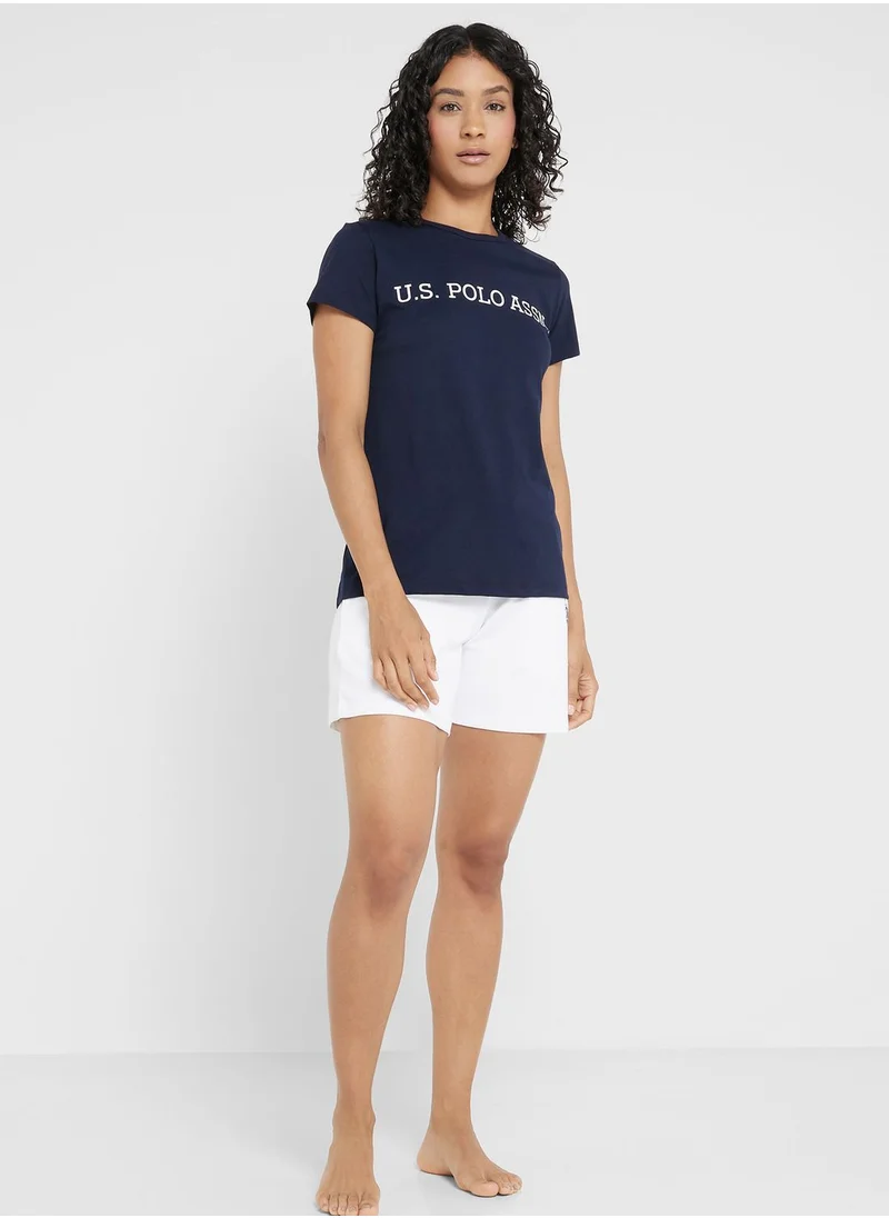 يو اس بولو اسن High Wasit Pyjama Shorts