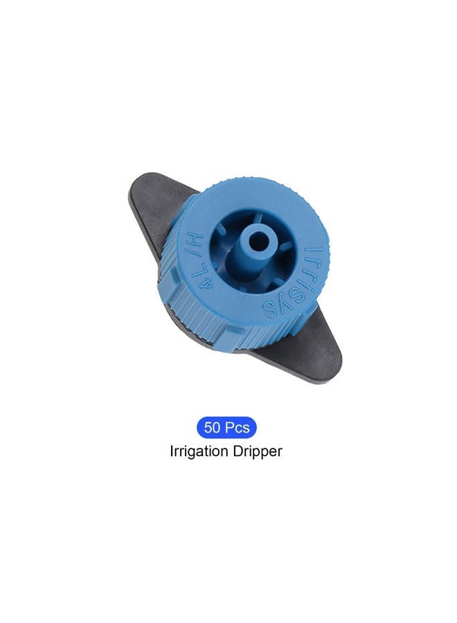 METALLIXITY Pressure Compensating Dripper, (1 Gallon Per Hour) 50Pcs, Plastic Irrigation Drip Emitters - for Watering Garden Lawn Plants, Blue Black - Image 5