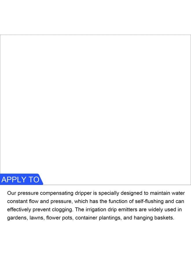 METALLIXITY Pressure Compensating Dripper, (1 Gallon Per Hour) 50Pcs, Plastic Irrigation Drip Emitters - for Watering Garden Lawn Plants, Blue Black - Image 4