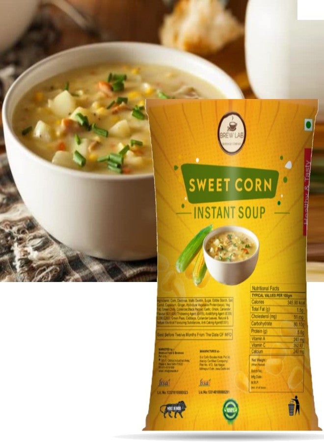 Brew Lab Ready To Cook Instant Healthy & Tasty Veg Sweet Corn Instant Soup Powder | Easy to Prepare | (1 kg) - Image 4