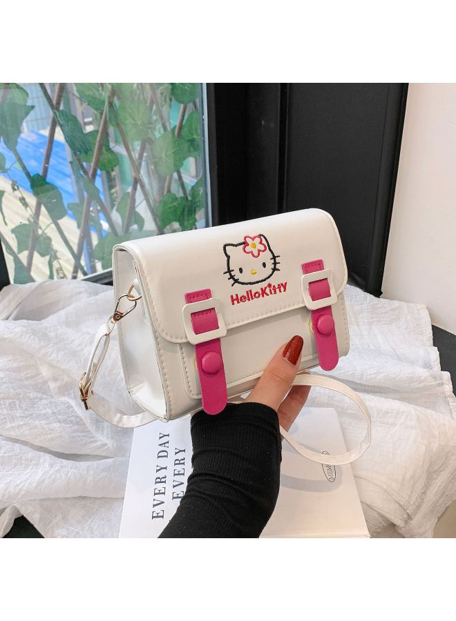 Niche Design Sensibility Women's Bag 2024 Style Korean Version Ins Style Cute Color Blocking Jk Square Bag Shoulder Crossbody-Color:Pink-Size:Single Package  - Image 2