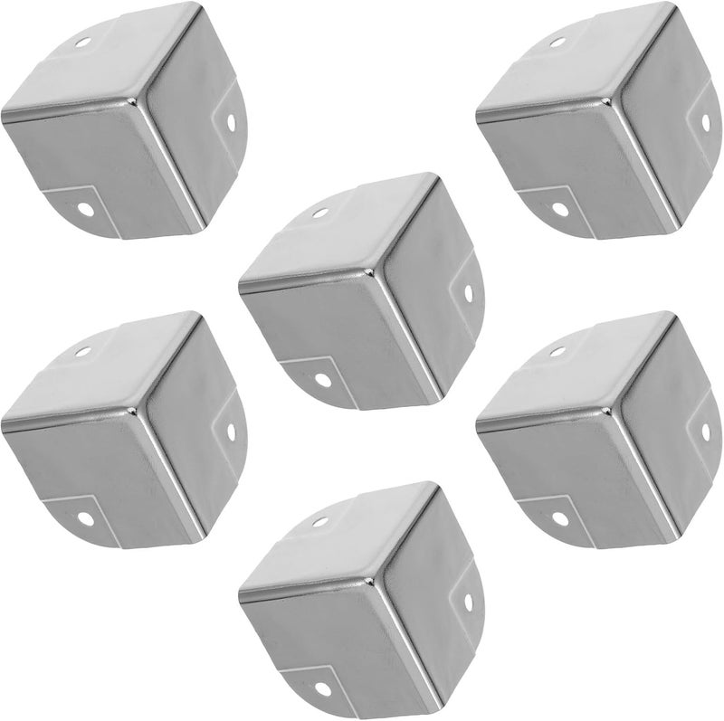 6pcs Metal Furniture Corner Protectors 40mm Electroplated Edge Guards for Desk Table Cabinet Safety Home Office - Image 1