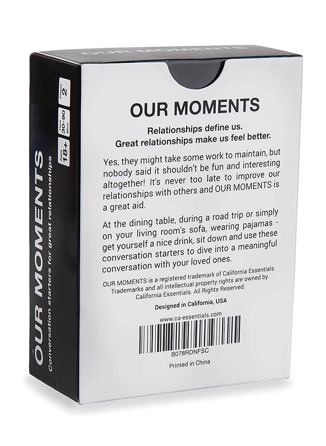 Our Moments Couples - 100 Thought Provoking Conversation Starters for Great Relationship with Your Partner
