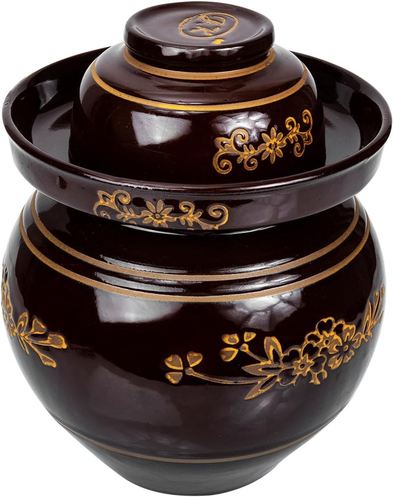 Single & bulk storage compatible Luxshiny Ceramic Pickle Jar 5.5 Jin Retro Porcelain Fermentation Crock with Sealed Lid for Kimchi Sauerkraut Vegetable Storage and Pickling at Home Random Color Home & light industrial compatible Permanent & temporary usable Fade proof Confirmed available stock Market need oriented construction Seasonal & permanent compatible Field tested quality Periodic restock local Individual & group usable Daily repeated use trusted quality Standard fit All preference matching build Elegant practical design Continuous warehouse supply Batch consistent craftsmanship Economical upgraded quality Local licensed courier Elegant upgraded practical design Local market compliant trusted quality Low wear optimized build Scratch resistant Trendy natural assorted colors All-season available stock Cross-location transit friendly build - Image 1