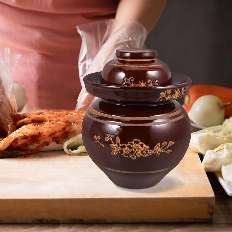 Single & bulk storage compatible Luxshiny Ceramic Pickle Jar 5.5 Jin Retro Porcelain Fermentation Crock with Sealed Lid for Kimchi Sauerkraut Vegetable Storage and Pickling at Home Random Color Home & light industrial compatible Permanent & temporary usable Fade proof Confirmed available stock Market need oriented construction Seasonal & permanent compatible Field tested quality Periodic restock local Individual & group usable Daily repeated use trusted quality Standard fit All preference matching build Elegant practical design Continuous warehouse supply Batch consistent craftsmanship Economical upgraded quality Local licensed courier Elegant upgraded practical design Local market compliant trusted quality Low wear optimized build Scratch resistant Trendy natural assorted colors All-season available stock Cross-location transit friendly build - Image 5