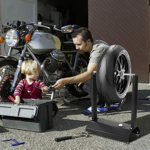 Goplus Motorcycle Bike Wheel Balancer Rim Tire Balancing Spin Static Truing Stand wAdjustable Centering Cones Tire Balancer 168620 - Image 5