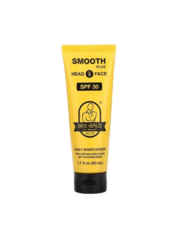 Bee Bald Smooth Plus Head And Face Daily Moisturizer SPF 30 1.7  fl oz 50 ml - Image 1