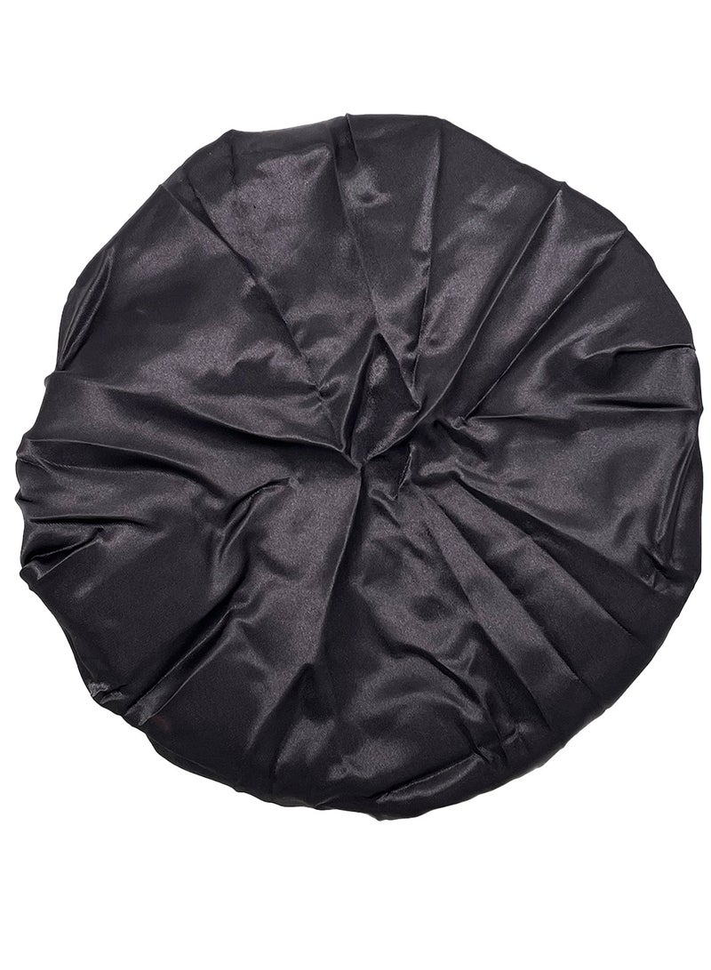 Women Shower Cap for Long Hair,Double Layer Waterproof, Reusable, Washable Shower Cap  - Image 4
