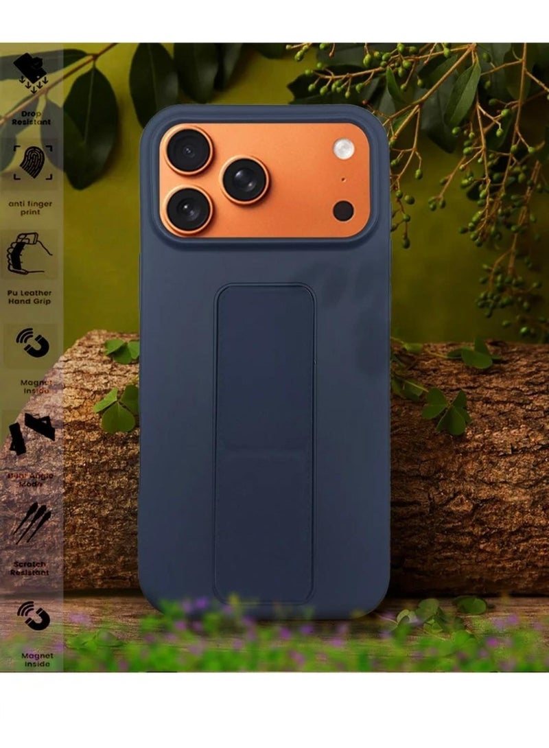 ARMOR Case Cover For Apple iPhone 17 Pro With Magnetic Hand Grip 3 in 1 Blue - Image 5