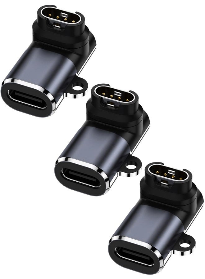بشكل مختصر [3 قطع] شاحن محول لساعات جارمين، كابل شحن منفذ USB-C لأجهزة Enduro 3، فينيكس 8/E/7/7S/7X/6/6S/6X/5/5S/5X، فوريرانر 255/255S، فيفوأكتيف 6/5/4/4S/3، فينو 3/3S/2/2S، إنستنكت 2X - Image 1
