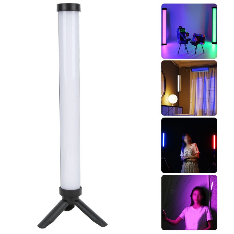 مصباح يدوي RGB ببطارية مدمجة سعة 5200 ملي أمبير، وعصي إضاءة ملء سطوع عالٍ 10 واط - عصي إضاءة قابلة للتعديل مع شاشة OLED في الوقت الفعلي لتصوير الصور الشخصية والتصوير الفوتوغرافي والتخييم - Image 4
