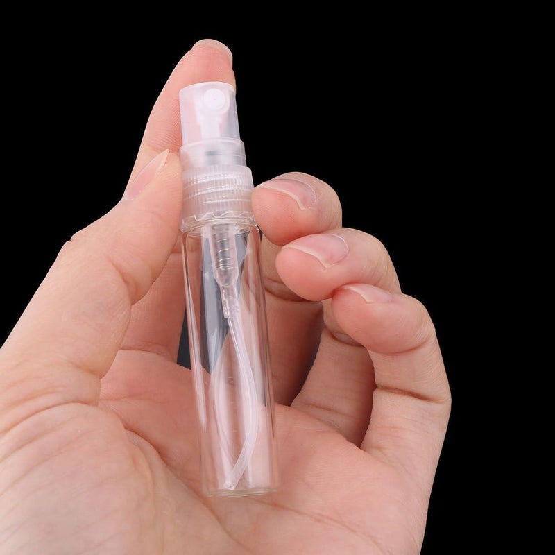 DIC زجاجة رذاذ صغيرة شفافة فارغة بلاستيكية قابلة لإعادة التعبئة لتعقيم الزجاجات، تونر، عطر، لوشن، رطوبة، زيت، مستحضرات تجميل، للاستخدام أثناء السفر، 10 مل (عبوة من 24) - Image 3