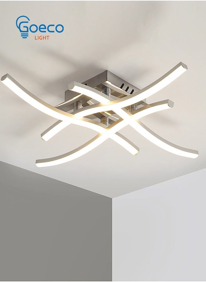 LED Ceiling Lamp Modern Curved Chandelier for Living Room, Bedroom, Kitchen 