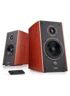 Edifier R2000DB Powered Bluetooth Bookshelf Speakers - Near-Field Studio Monitors - Optical Input - 120 Watts RMS - BROWN
