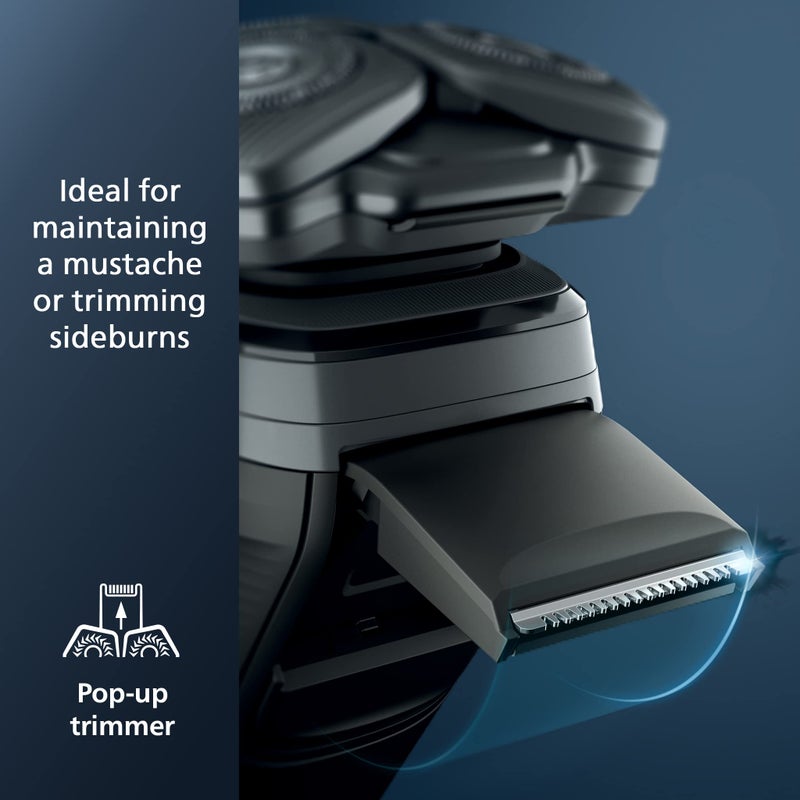 Norelco Philips Norelco Shaver 7600, Rechargeable Wet & Dry Electric Shaver with SenseIQ Technology, Quick Clean Pod, Travel Case & Pop-up Trimmer, S7886/84 - Image 5