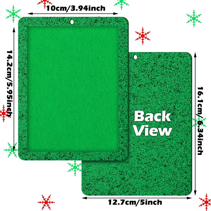 Maitys 10 Pieces Christmas Photo Ornament Frames Felt Hanging Photo Frame Glitter Xmas Photo Frame Ornaments Holiday Picture Frame Tree Decoration for Christmas Photo Trees Decoration - Image 2