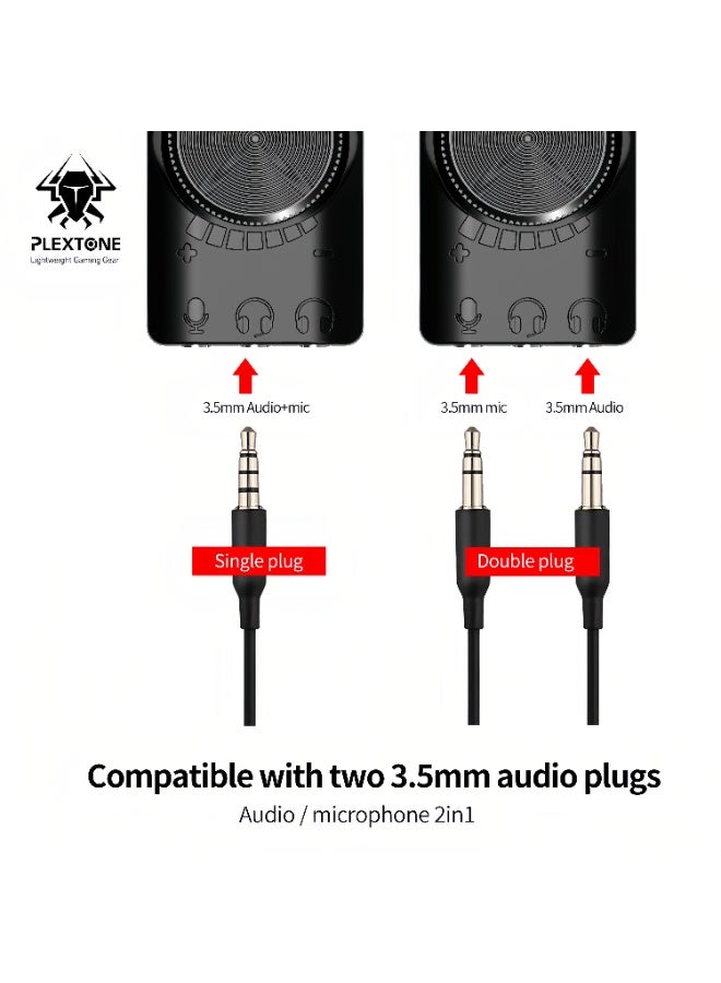 Plextone GS3 7.1 Channel USB External Sound Card for PC & Mobile Gaming - Image 5
