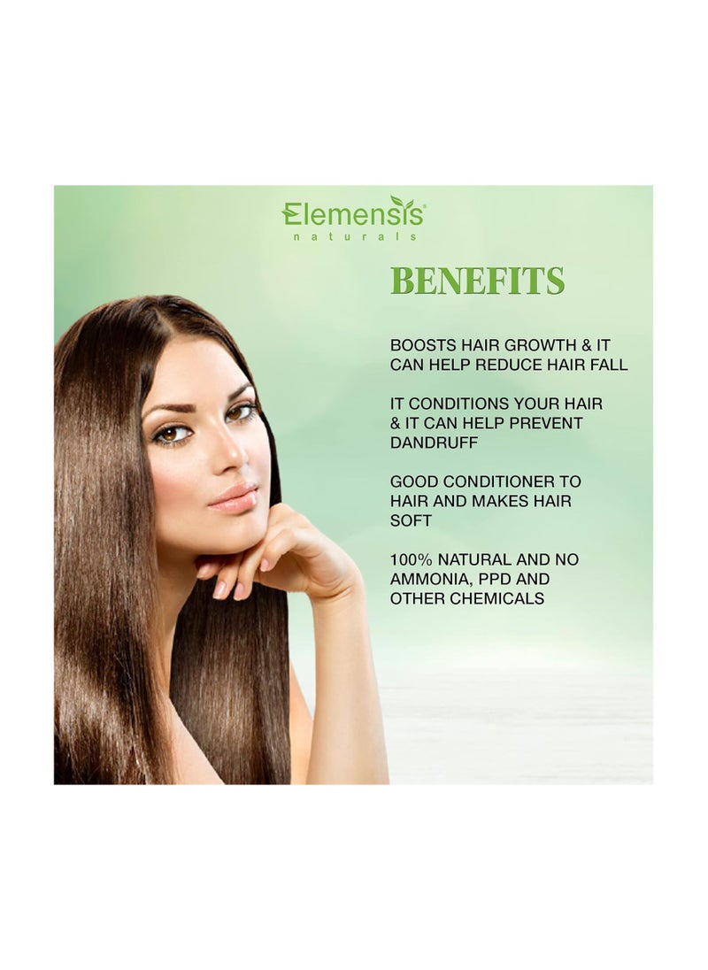 Elemensis Naturals - Elemensis Naturals Pure Indigo Powder organic for hair color, make shiny and strong hair, reduce hair fall and dandruff, 100gm - Image 1