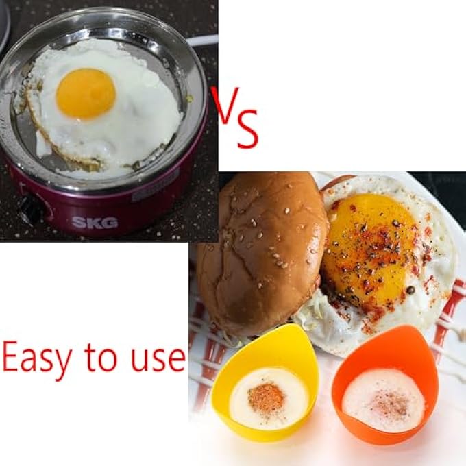 WedFeir 4Pcs Silicone Egg Poacher Cups With Bonus Oil Brush Nonstick Egg Poaching Cups For Air Fryer Baking Oven Or Stovetop Egg Cooking Bpa Free - Image 5