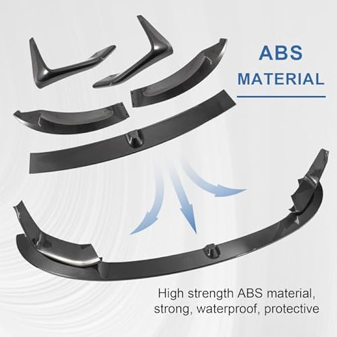 Fancemot Carbon Fiber Front Bumper Lip Compatible with BMW M3 F80 2015-2018, Splitter Spoiler Diffuser Protector Wing Body Kit for BMW M4 F82 F83 2015-2020 - Image 4