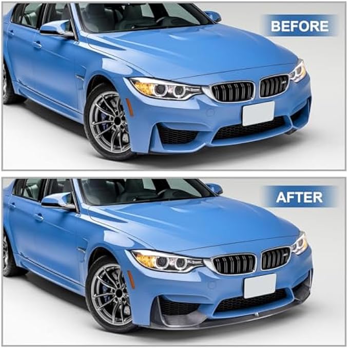 Fancemot Carbon Fiber Front Bumper Lip Compatible with BMW M3 F80 2015-2018, Splitter Spoiler Diffuser Protector Wing Body Kit for BMW M4 F82 F83 2015-2020 - Image 3