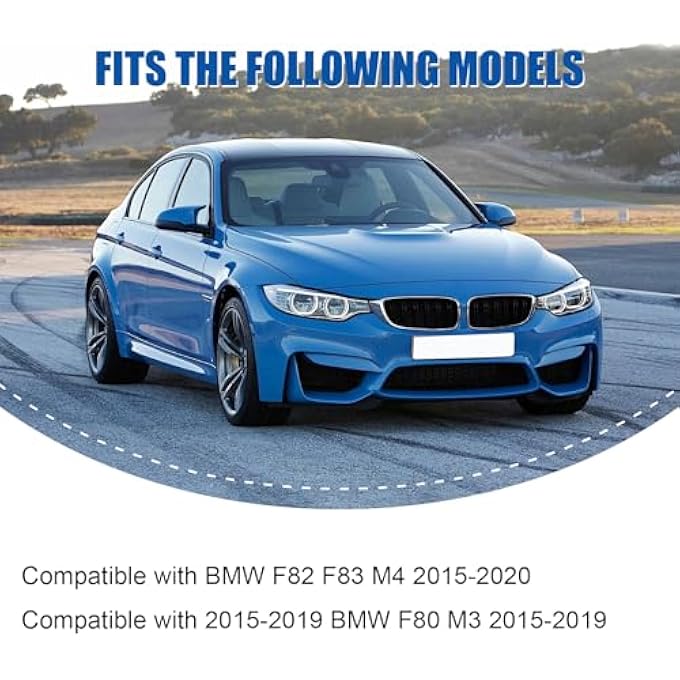 Fancemot Carbon Fiber Front Bumper Lip Compatible with BMW M3 F80 2015-2018, Splitter Spoiler Diffuser Protector Wing Body Kit for BMW M4 F82 F83 2015-2020 - Image 2