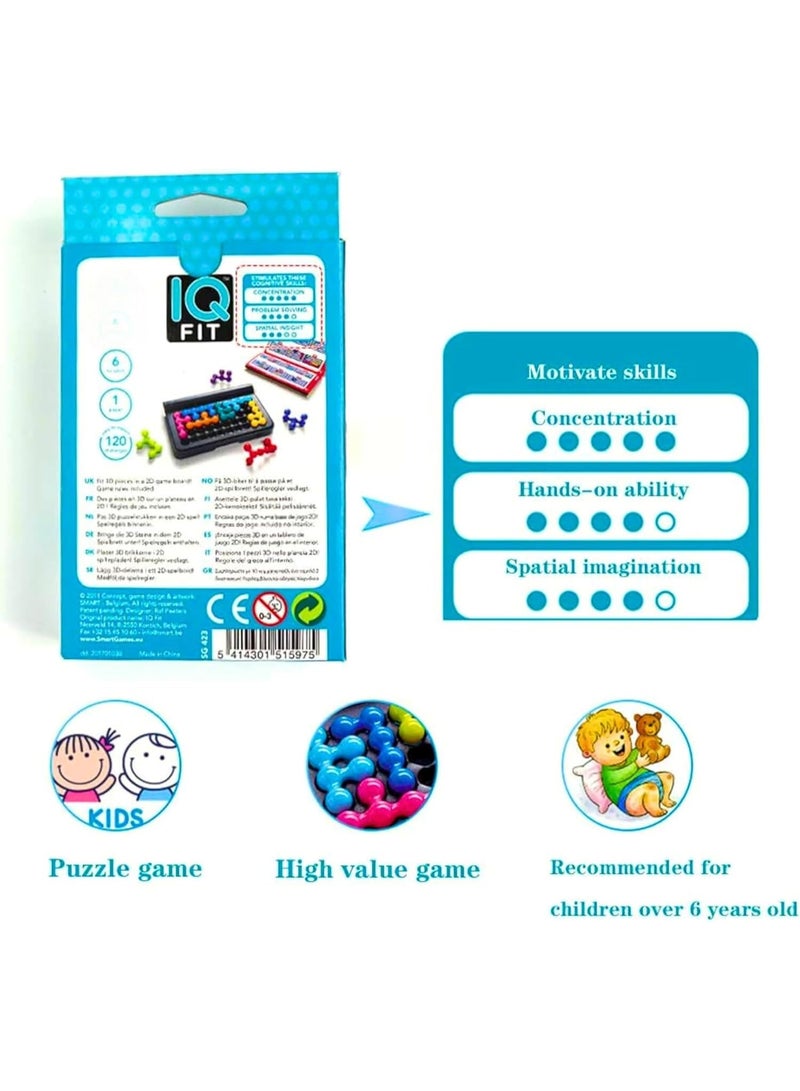 MAGIC VAULT لعبة IQ Fit 3D للسفر لتحدي العقل للأطفال والبالغين | 120 تحدي منطقي | لعبة تعليمية للأعمار 6 وما فوق - Image 3
