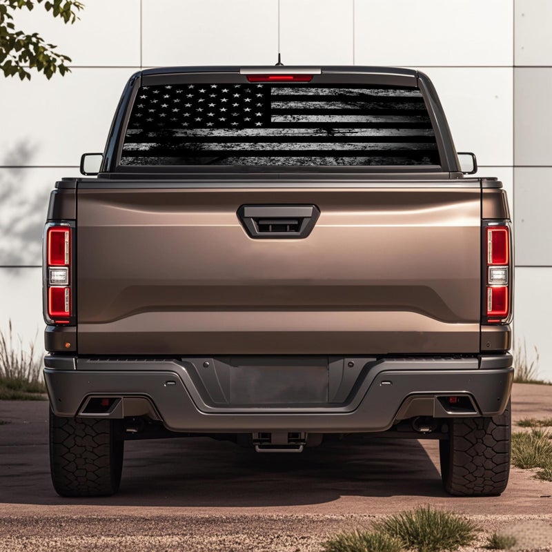 Tobethay Rear Window Decals for Trucks - 65x17.3 in Back Window American Flag Decals Fit Most Pickup Trucks SUV, Vinyl Back Window Decal Truck Rear Window Graphics for Personalized - Image 4