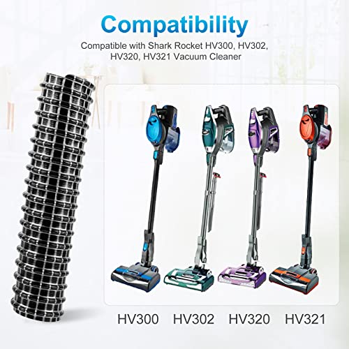 KeeTidy Rocket Hose Replacement Compatible with Shark Rocket Vacuum Cleaner Models HV300, HV302, HV320, HV321, Lower Nozzle Hose, 6" x 1.25" (1+1 Pack) - Image 2