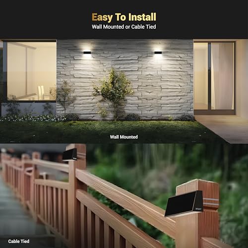 Dylect® Luxe Solar Up Down Light Outdoor, 2 in 1 Solar Motion Sensor Light for Home, Garden, Balcony, Pillar| Reliable 24 Hr Runtime, Powerful 2000mAh Battery, IP54 Waterproof (4000K Natural White) - Image 2